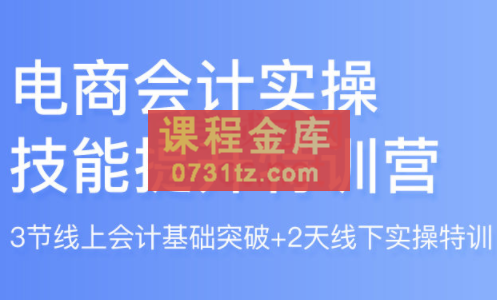 开谈电商·电商会计实操技能提升特训营，价值4800元