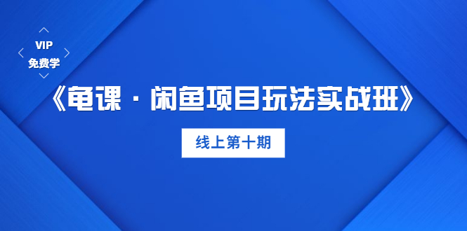 2020闲鱼项目玩法实战班 龟课线上第十期