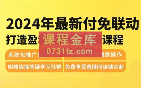 御佳电商·2024年最新付免联动打造盈利型店铺实操课程