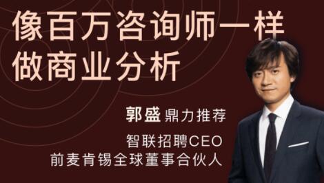 郭盛：商业分析技能课，像百万咨询师一样做商业分析