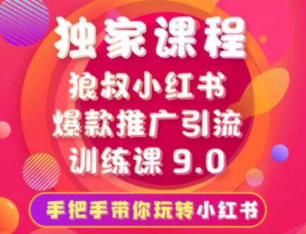 狼叔·小红书爆款推广引流训练课9.0(无水印)