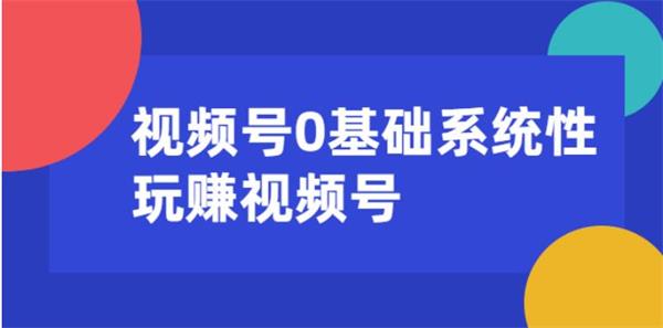 视频号0基础系统性玩赚视频号(无水印)