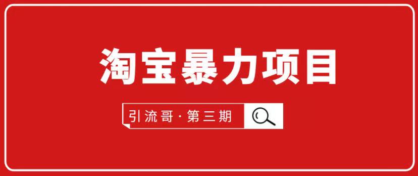 引流哥·淘宝暴力项目第3期，价值798元