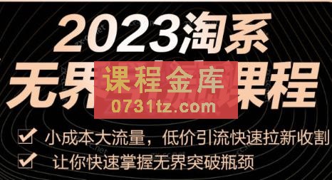 隆哥滔哥·2023淘系无界引流实操课程