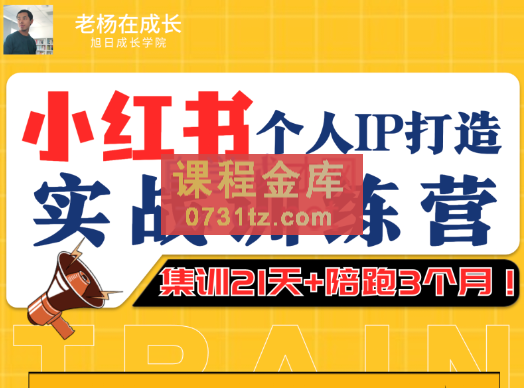 老杨在成长·小红书个人IP打造实战训练营，价值1999元