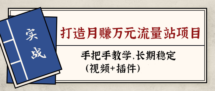 张子豪《实战打造月入万元的流量站的项目》站群实操