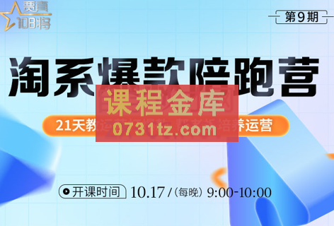 108将淘系爆款陪跑营【第九期】，价值2999元