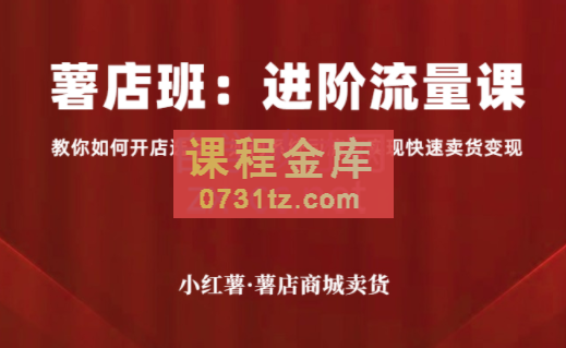 薯店班·基础+进阶+直播（更新24年1月）