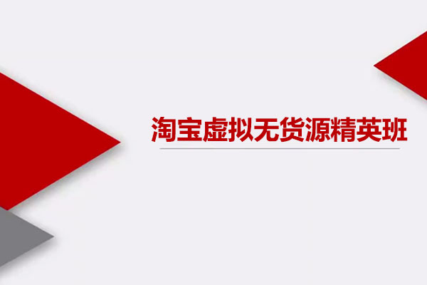 圣域商学院：淘宝虚拟无货源精英班【第21期】