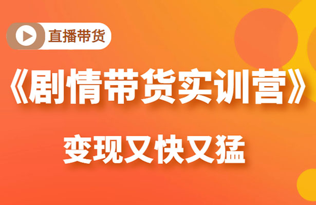 剧情带货实训营-变现又快又猛