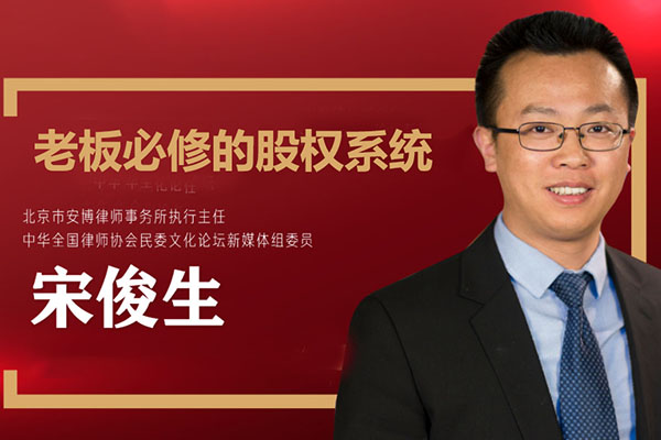 宋俊生股权设计课-《老板必修的股权系统》
