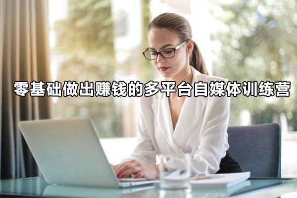 零基础做出赚钱的多平台自媒体训练营