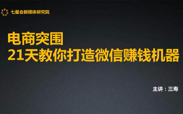 电商突围：21天教你打造微信赚钱机器