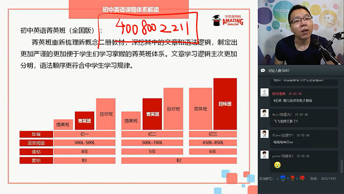 学而思：初二英语直播菁英暑假班（全国版）-刘飞飞