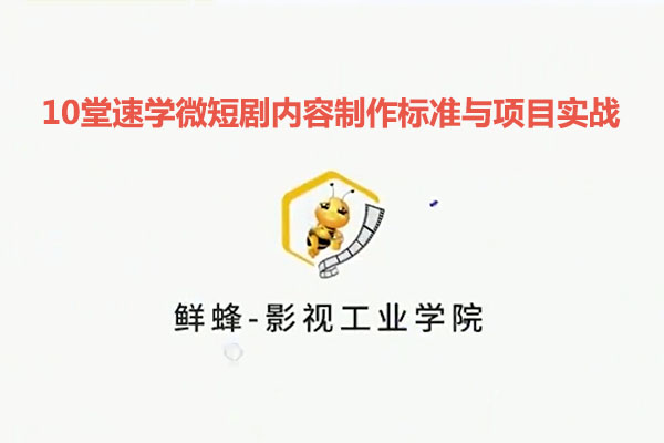10堂速学微短剧内容制作标准与项目实战