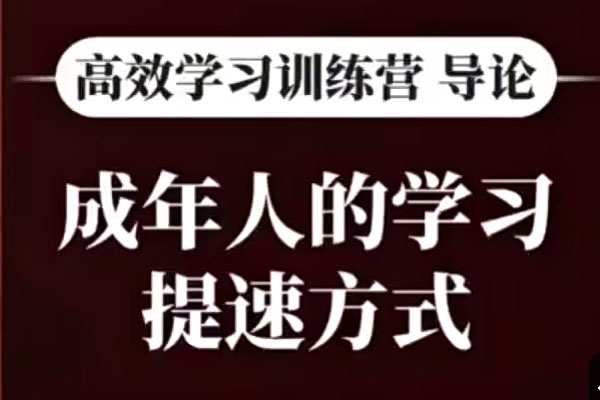 职场人必备能力：高效学习训练营