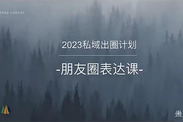 2023全新私域出圈计划课程之朋友圈表达课训练营