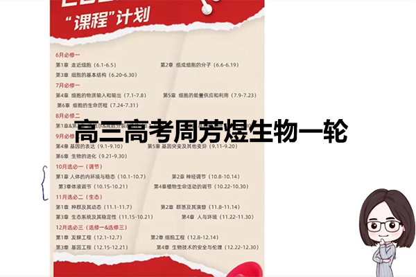 2024高三高考周芳煜生物一轮复习联报班