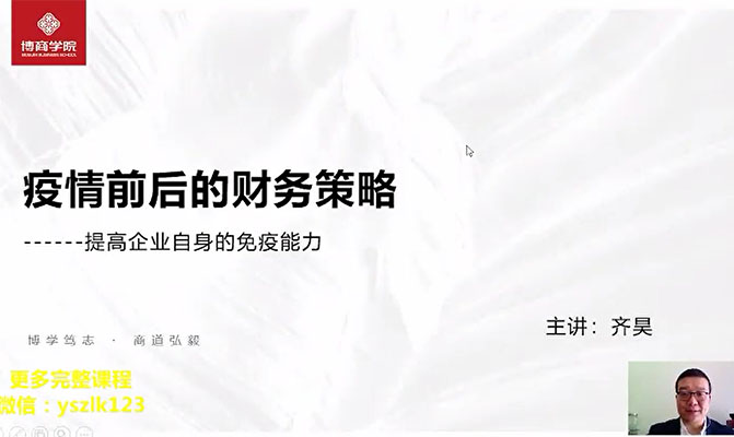 博商学院齐昊499企业管理课程