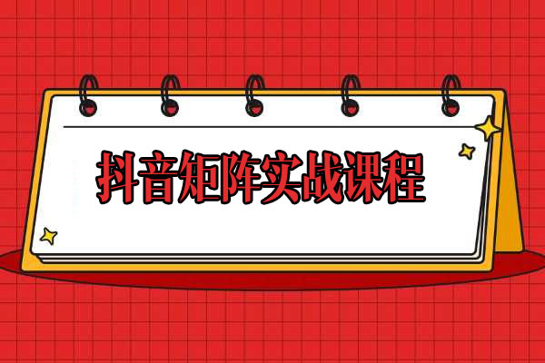 抖音矩阵实战课程：实战技巧让学员轻松从新手到100万粉丝变现实操