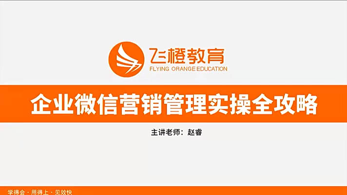 企业微信营销管理实操全攻略：开启私域流量新纪元（视频+讲义）