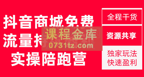 无山电商·抖音商城搜索持续盈利陪跑成长营【更新11月】，价值1980元