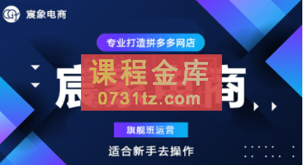 宸象电商·拼多多运营旗舰班，价值6980元